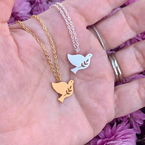 Dove Stainless Steel Choker Necklace - Blessed Be Boutique