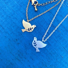 Load image into Gallery viewer, Dove Stainless Steel Choker Necklace - Blessed Be Boutique