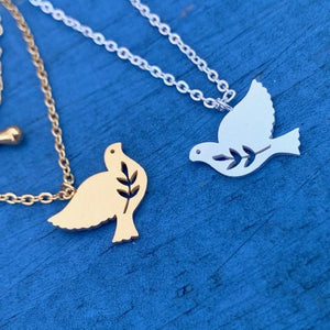 Dove Stainless Steel Choker Necklace - Blessed Be Boutique