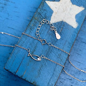 Ichthys Jesus Fish Sterling Silver Necklace - Blessed Be Boutique