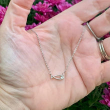 Load image into Gallery viewer, Ichthys Jesus Fish Sterling Silver Necklace - Blessed Be Boutique