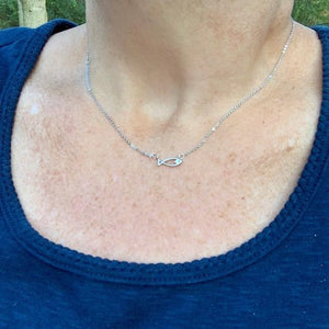 Ichthys Jesus Fish Sterling Silver Necklace - Blessed Be Boutique