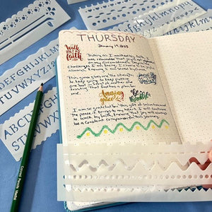 Ruler Journaling Stencils - Blessed Be Boutique